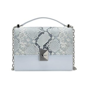 Kate Spade New York Deco Snake Embossed Mixed Material Chain Shoulder
