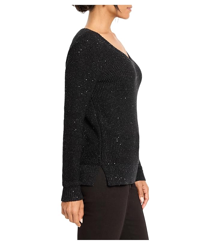 NIC+ZOE Shimmer Waffle V-neck Sweater - Image 2