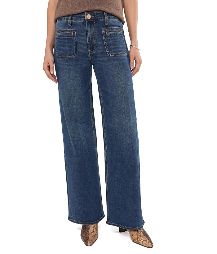 KUT from the Kloth Jodi High-Rise Straight Leg in Charmingly/Medium Base