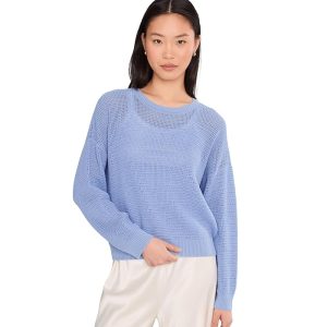 Eileen Fisher Petite Peruvian Cotton Blend Crew Neck Sweater