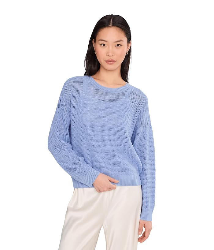 Eileen Fisher Petite Peruvian Cotton Blend Crew Neck Sweater