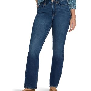 NYDJ High Rise Straight Jeans In Sunset Villa