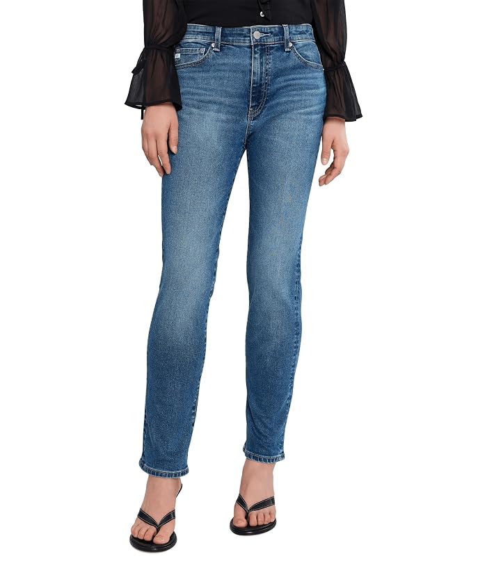 AG Jeans Mari Mid-Rise Slim Straight Jeans in Charmed