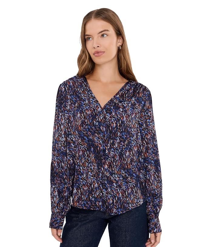 Liverpool Los Angeles Long Sleeve Woven Blouse with Neck Tie