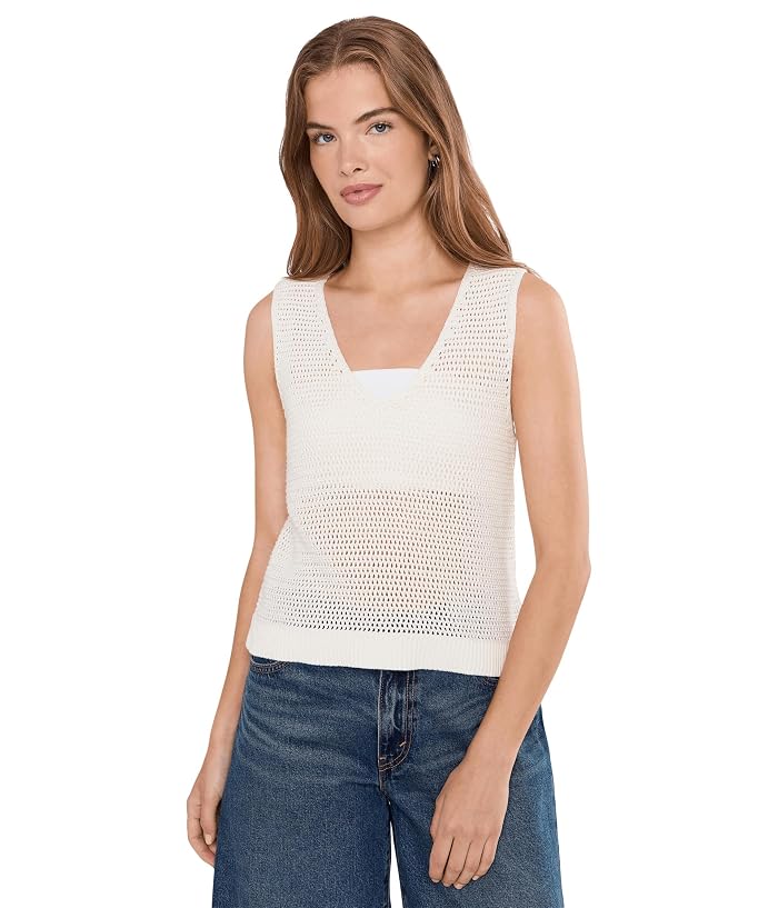 525 america Rosa V-Neck Pointelle Mesh Tank