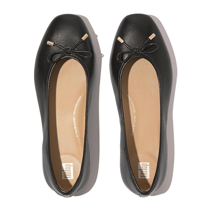 FitFlop Delicato Bow Soft Leather Ballerinas - Image 2
