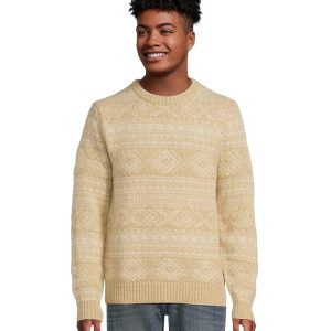 L.L.Bean Classic Ragg Wool Crew Sweater Fair Isle