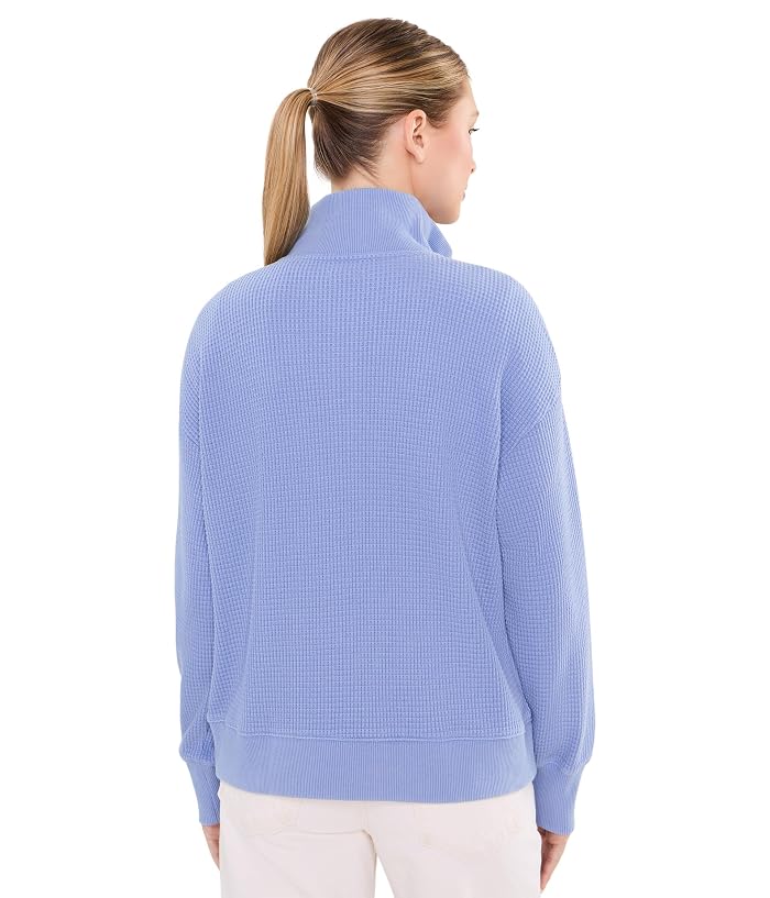 L.L.Bean Sunwashed Waffle Mockneck Henley - Image 4