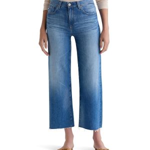 AG Jeans Saige Mid Rise Wide Leg Crop In 13 Years Allure