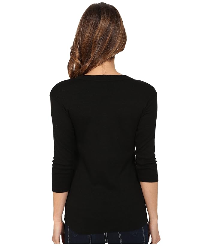 Michael Stars Shine Dora 3/4 Sleeve Crew Neck Shirt - Image 3
