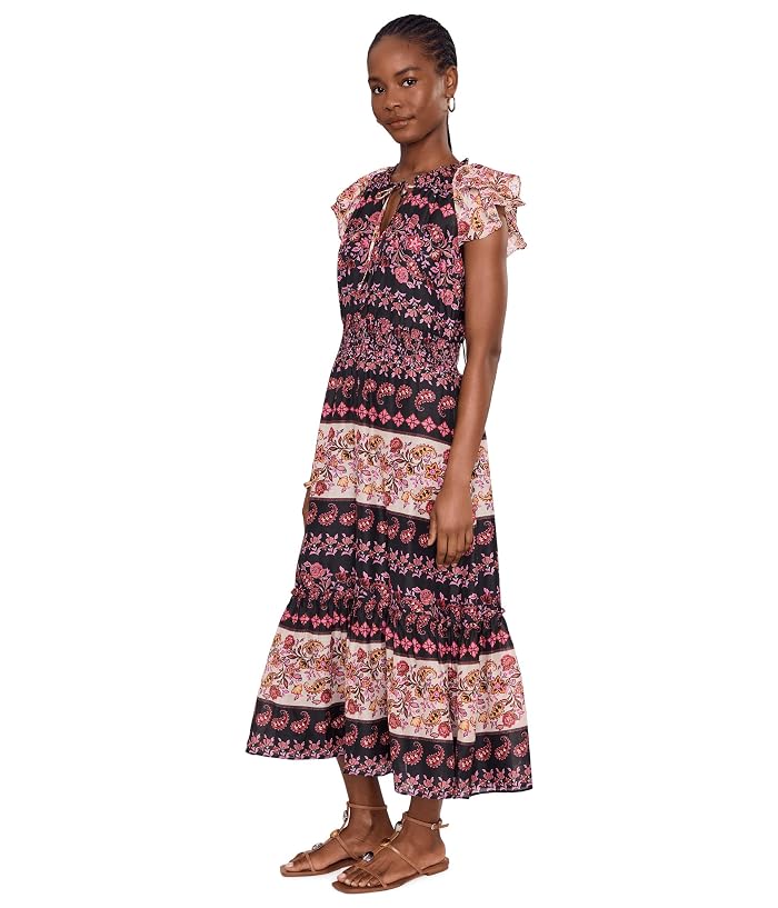 CeCe Double Flutter Sleeve Paisley Midi Dress - Image 3