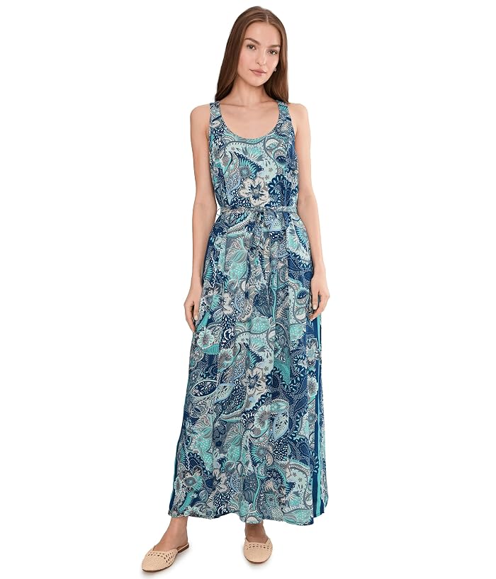 Liverpool Los Angeles Sleeveless Woven Maxi Dress with Self Belt