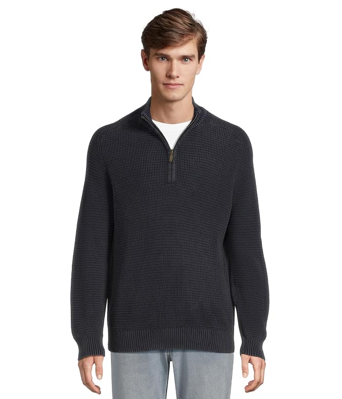 L.L.Bean Textured Washed Cotton Sweaters 1/4 zip