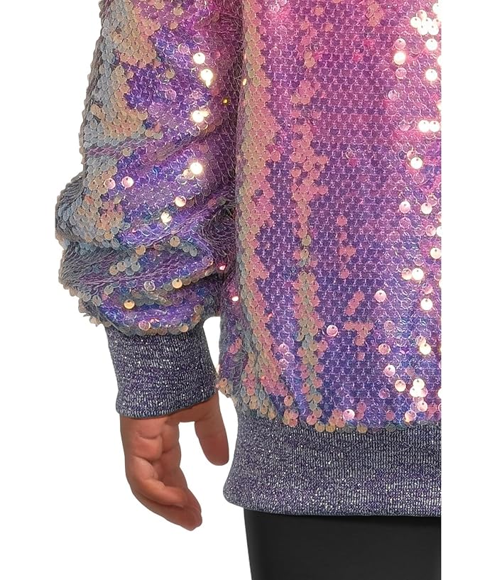 Lola and The Boys Lavender Haze Sequin Bomber (Toddler/Little Kid/Big Kid) - Image 3