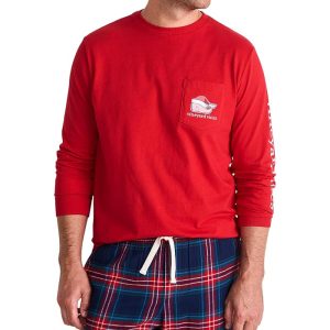 Vineyard Vines 2025 Santa Whale Long Sleeve Tee