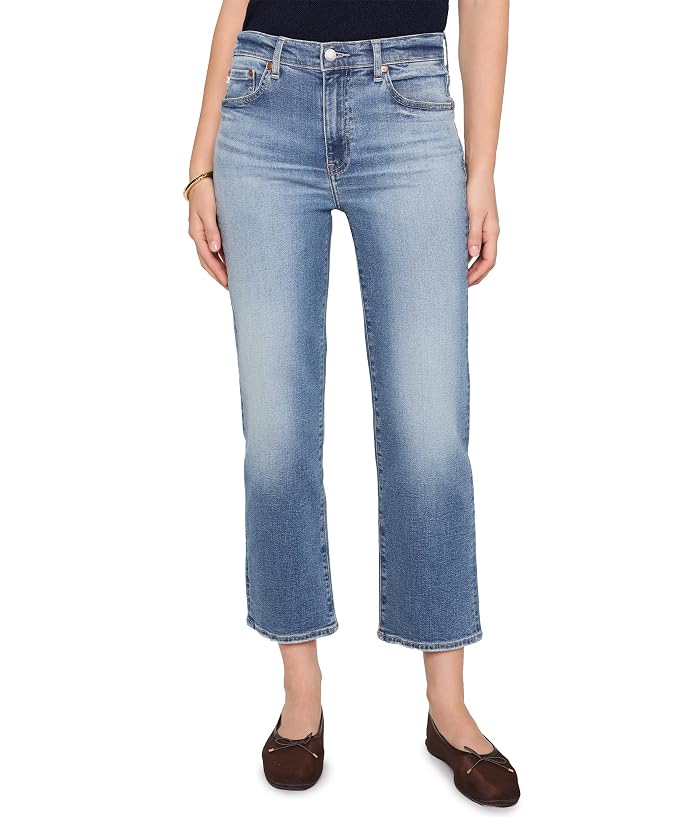 AG Jeans Brinley Mid-Rise Straight Crop in 15 Years Bouquet