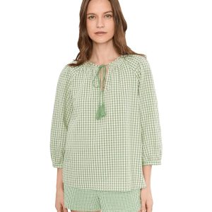 Vince Camuto Tie Neck Peasant Sleeve Blouse