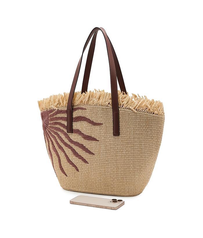 FARM Rio Printed Raffia Basket Bag - Image 3