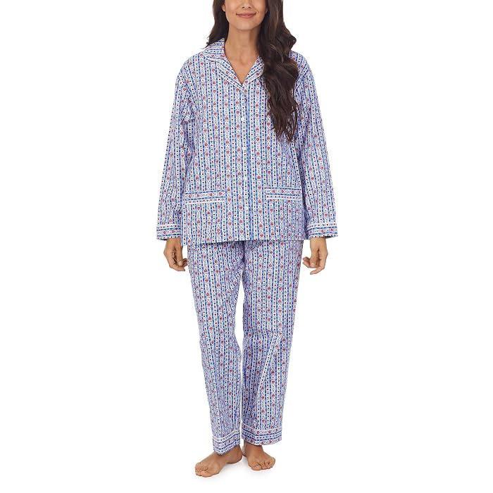 Lanz of Salzburg Classic Notch Collar Flannel PJ Set - Image 4
