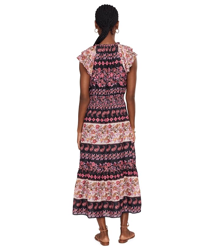 CeCe Double Flutter Sleeve Paisley Midi Dress - Image 4