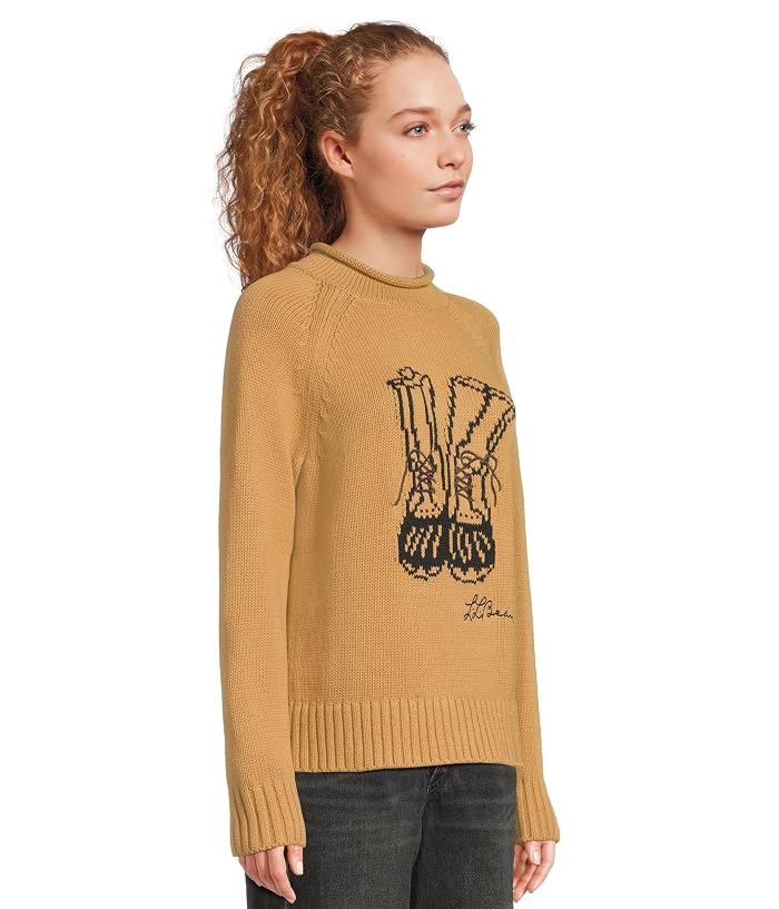 L.L.Bean Signature Original Cotton Rollneck Novelty Sweater - Image 2