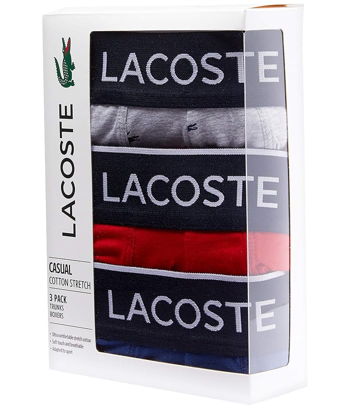 Lacoste Trunks 3-Pack Casual Lifestyle All Over Print Croc - Image 2