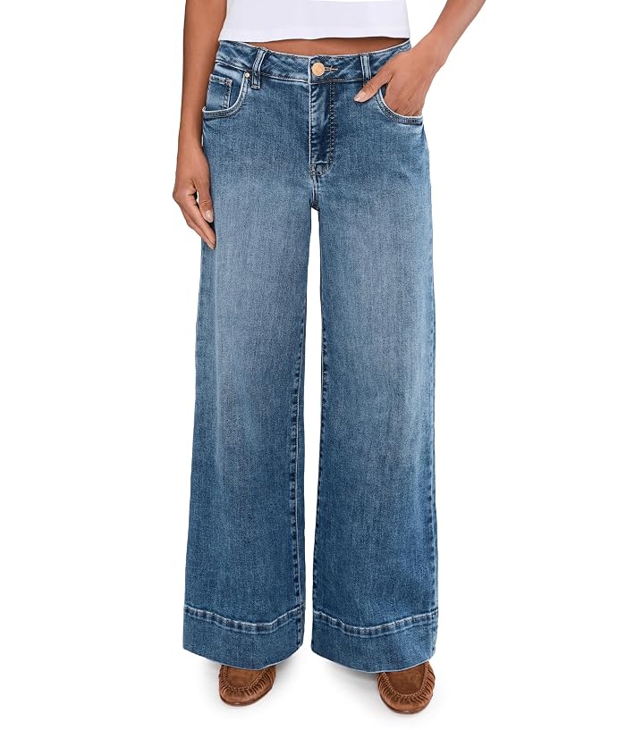KUT from the Kloth Maya High-Rise Fab Ab Wide Legs Regular Hem in Amuse