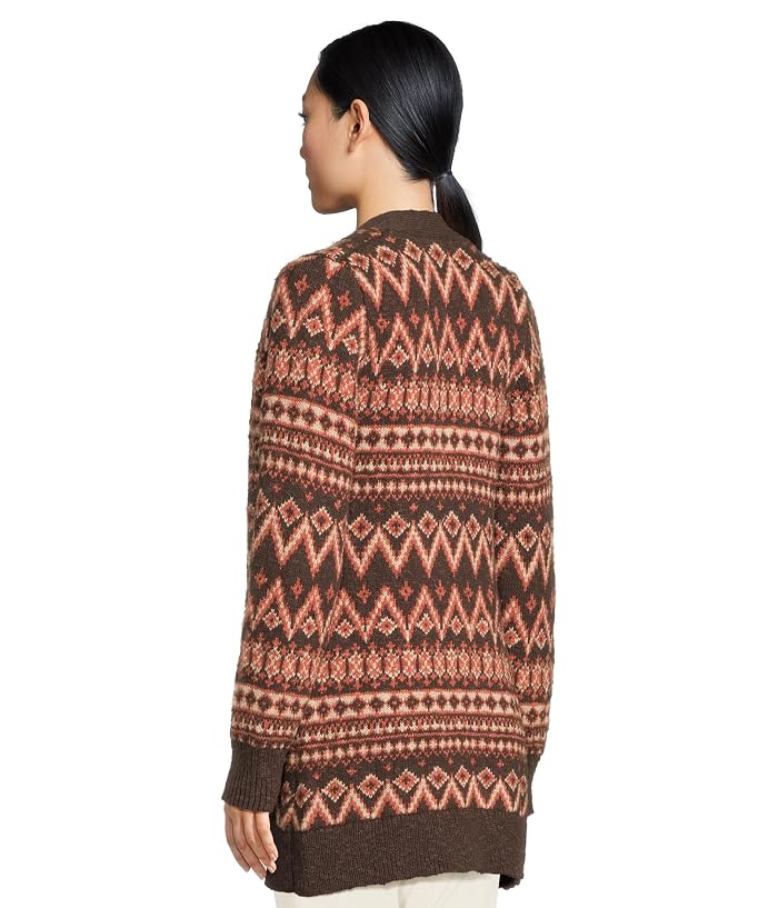 L.L.Bean Cotton Ragg Sweaters Open Cardigan Fair Isle - Image 3