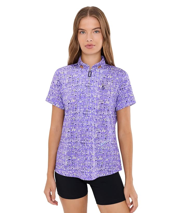 Jamie Sadock Confetti Print Quarter-Zip Top