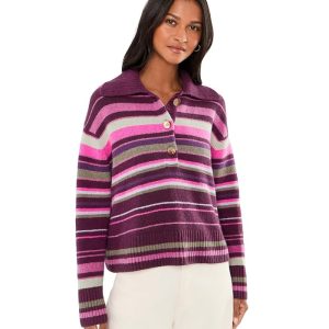 Free People Trading Up Striped Polo