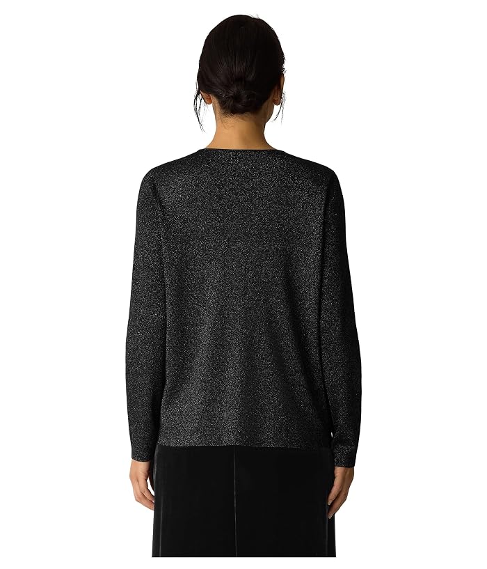 Eileen Fisher Wool Lurex Crew Neck Sweater - Image 2