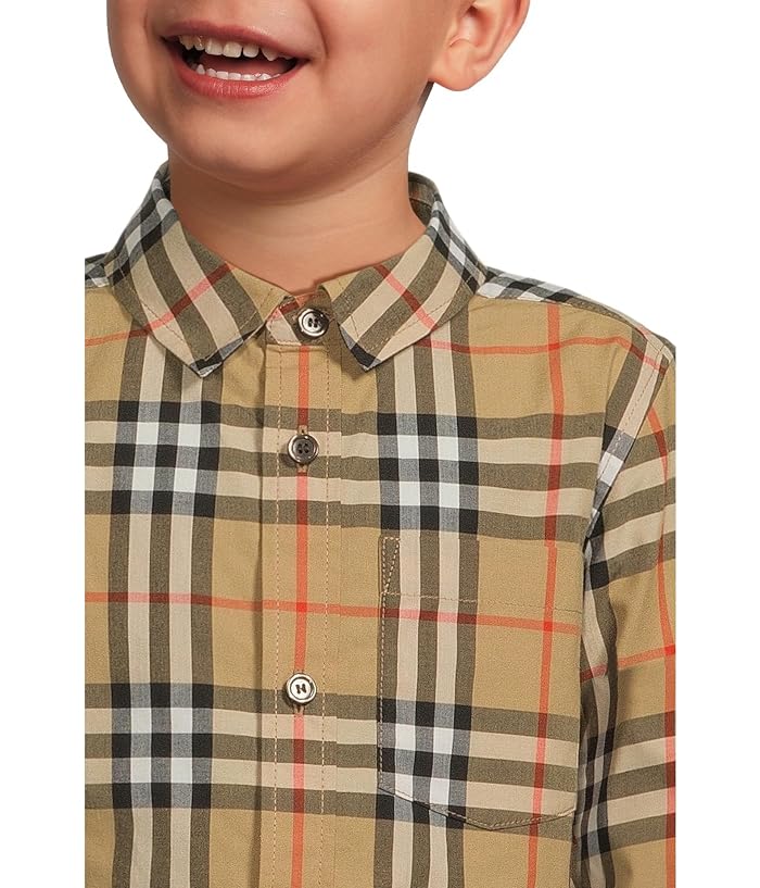 Burberry Kids Owen Check Long Sleeve Shirt (Infant/Toddler) - Image 3