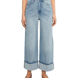 Liverpool Los Angeles Petite Morgan High-Rise Cuffed Wide Leg Jeans