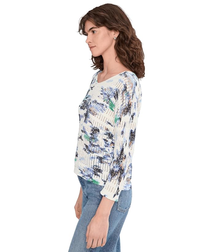 NIC+ZOE Water Lilies Pointelle Sweater - Image 3