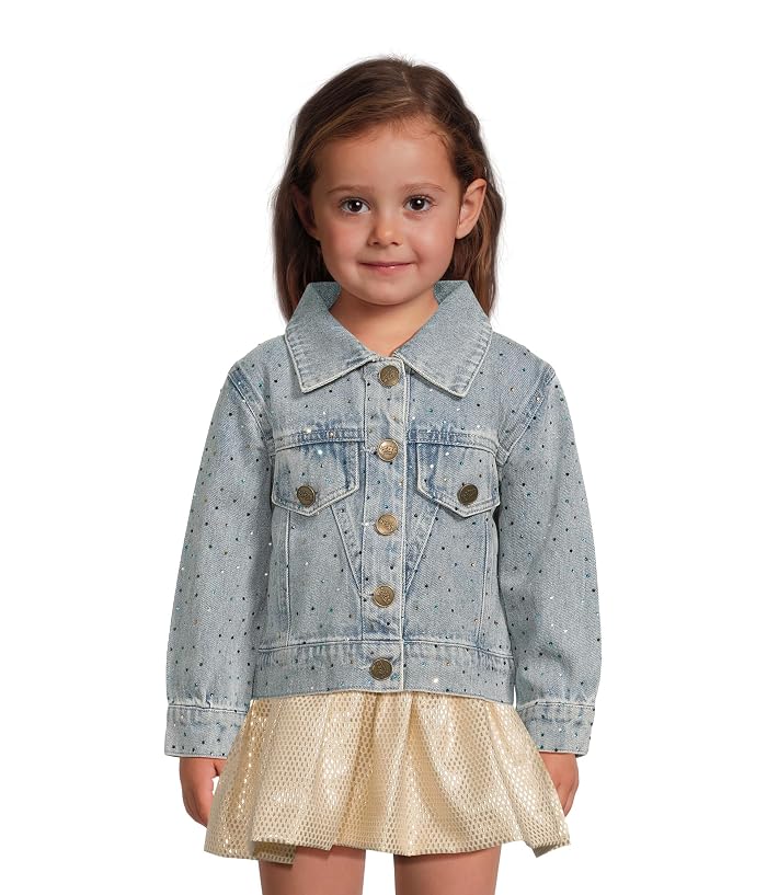 Lola and The Boys Rainbow Sparkle Denim Jacket (Toddler/Little Kid/Big Kid)
