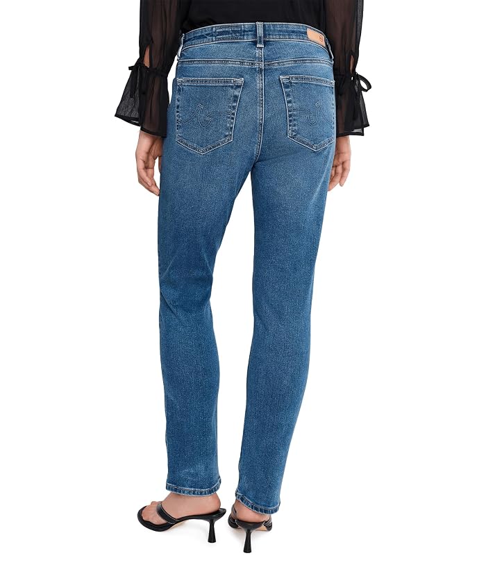 AG Jeans Mari Mid-Rise Slim Straight Jeans in Charmed - Image 4