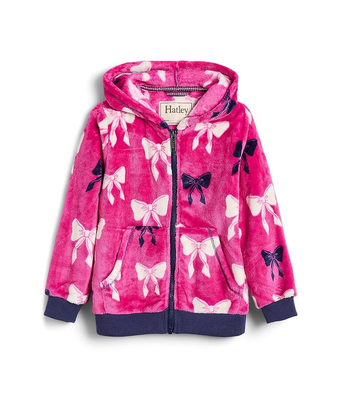 Hatley Kids Big Bows Fleece Zip-Up Hoodie (Toddler/Little Kid/Big Kid)