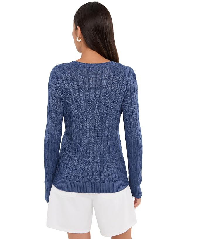 Lauren Ralph Lauren Petite Cable-Knit Cotton-Blend Cardigan - Image 4