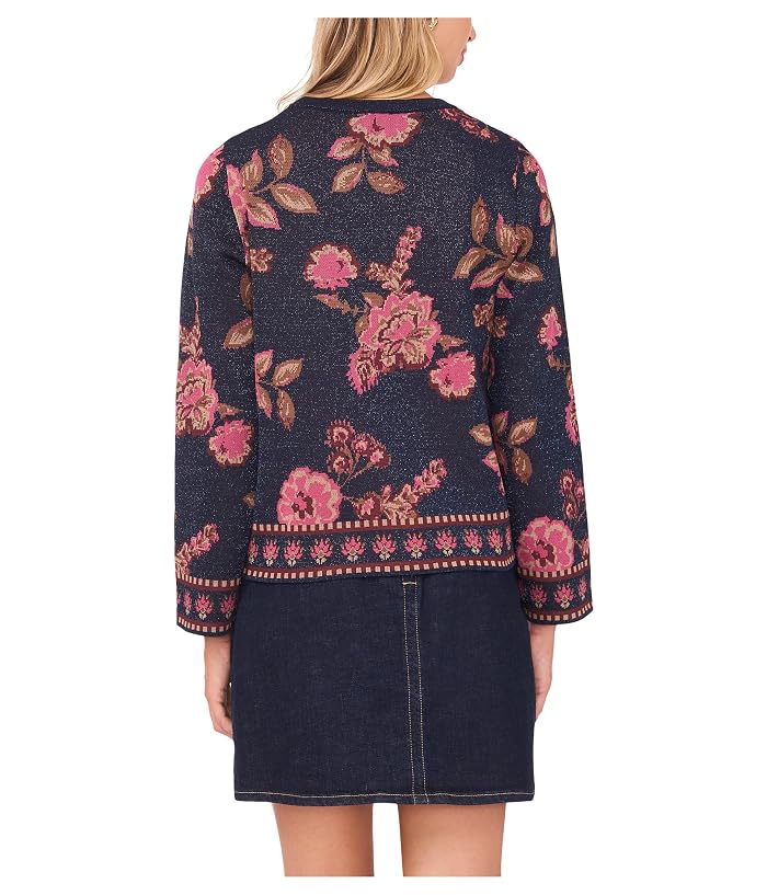 Vince Camuto Floral Jacquard Long Sleeve Crew - Image 2