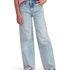 abercrombie kids High-Rise Wide Leg Jeans (Big Kid)