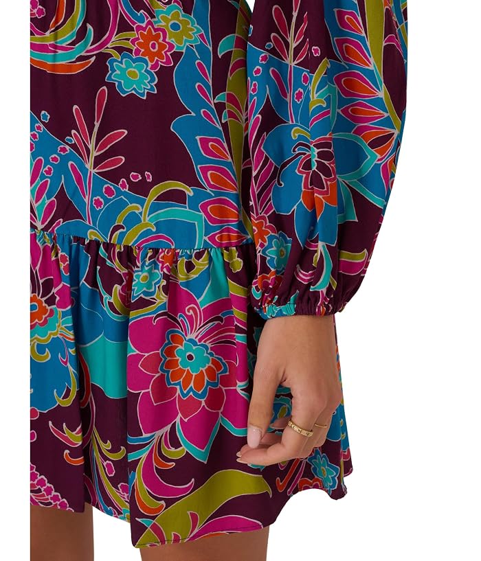 Adrianna Papell Printed Flounce Short Dress - Image 3