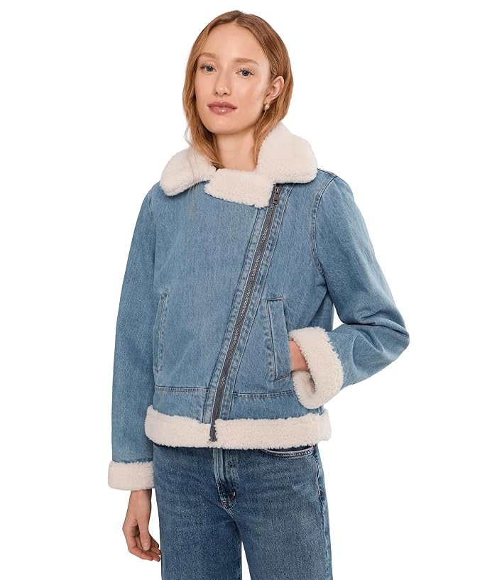 Levi's® Denim Moto Jacket With Sherpa Lining