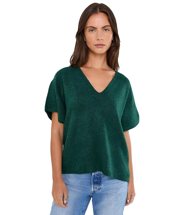 Vince Camuto V-Neck Short Sleeve Boxy Top