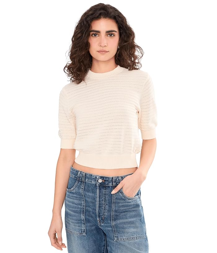 Madewell Ella Stitch Tee- Solid