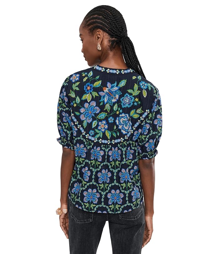 Johnny Was Smocked Sleeve Paris Blouse - Delmira - Image 4