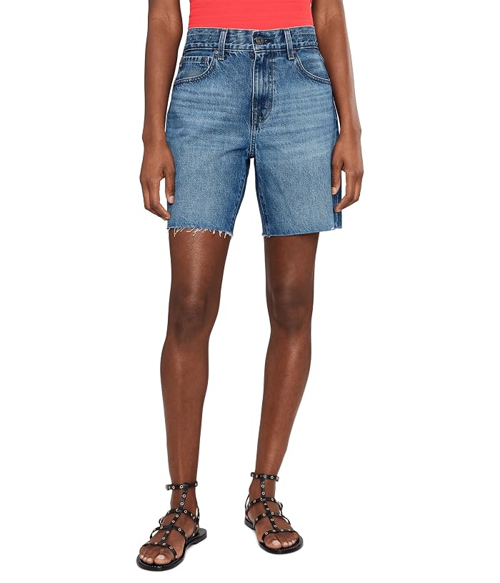 AG Jeans Ex-Boyfriend Mid-Rise Slouchy Shorts in Nouveau
