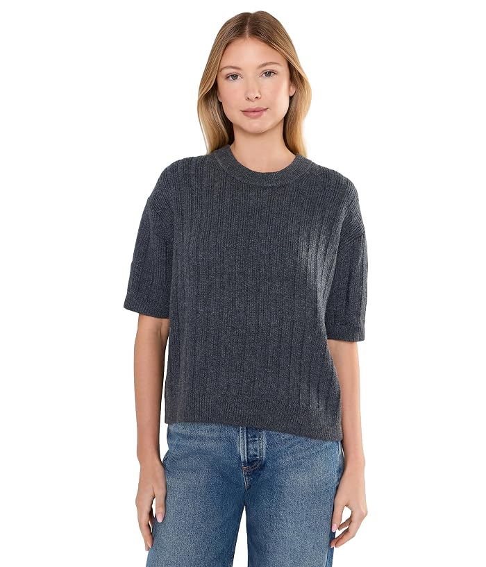 Lilla P Textured Easy Crew Neck Sweater