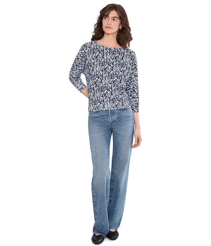 NIC+ZOE Indigo Crosshatch Sweater - Image 2