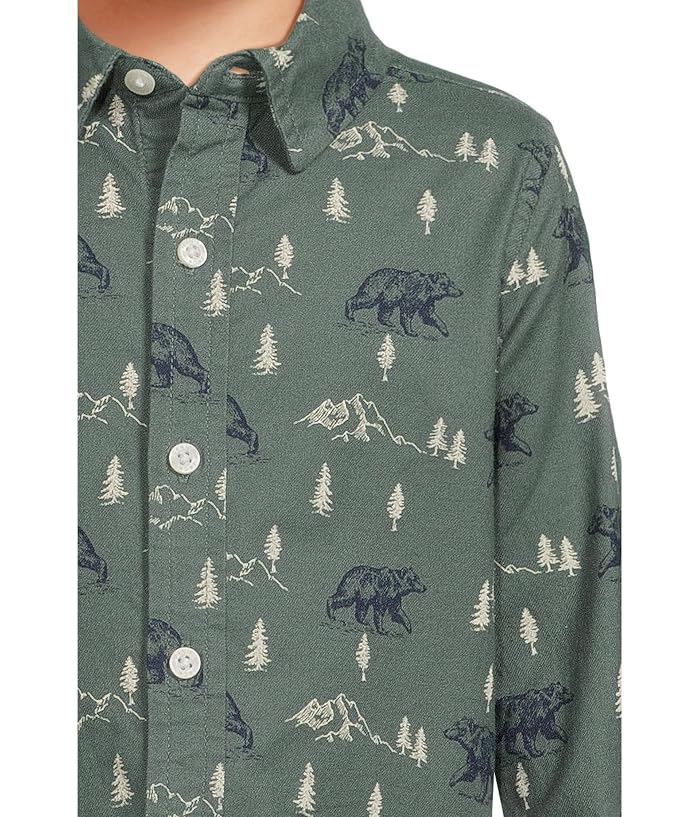 Janie and Jack Printed Twill Button Down Shirt (Infant) - Image 3
