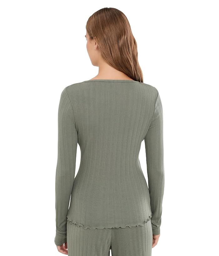 Eberjey Pointelle V-Neck Henley - Image 4